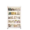 Glass Bookcase with Door Steel Bookshelf Floor-Standing Dust-Proof Iron Sheet Figure Display Cabinet Home Storage Cabinet Storage Cabinet