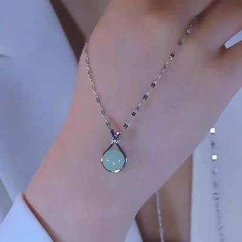 New Chinese-Style Silver Lucky Bag Necklace for Women 2025 New Trendy Popular High-End Clavicle Chain Light Luxury Pendant