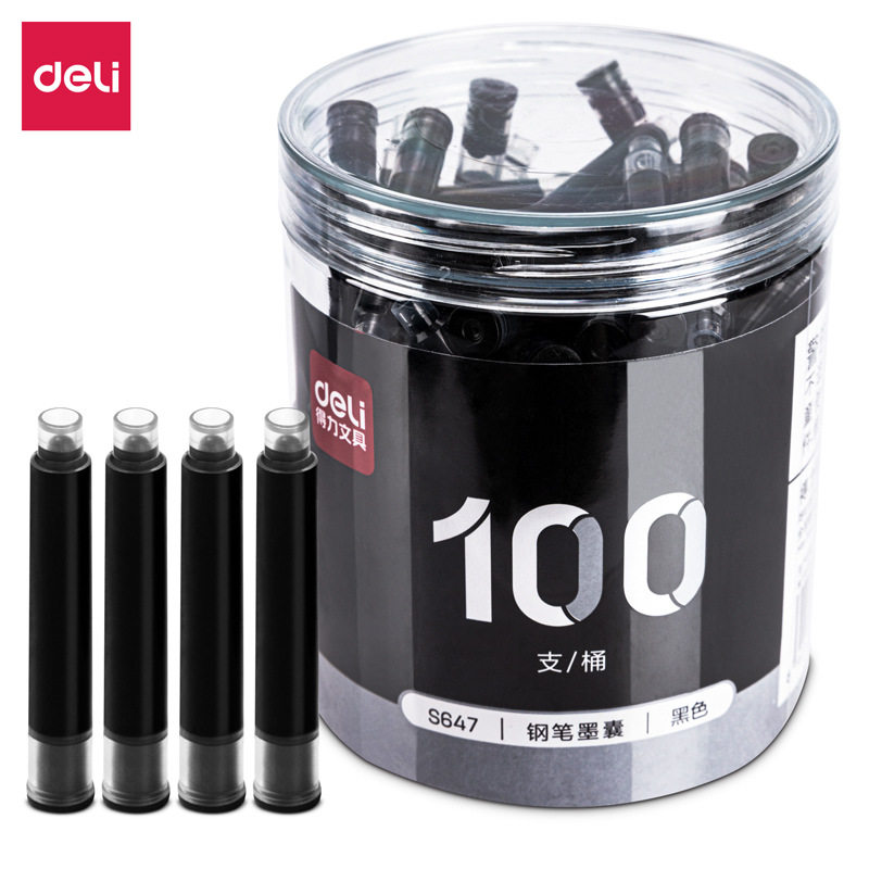 Deli s647 pen ink cartridge ink replacement large capacity multi-color optional not easy to scatter home office wholesale