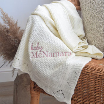 Etsy Hot Selling Embroidered Logo Baby Blanket Boys and Girls Knitted Blanket Baby Windproof Cover Quilt