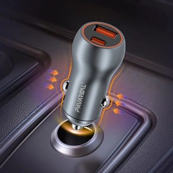 120W high-power dual-port car charger new PD car charger dual usb cross-border explosives Type-c car charger