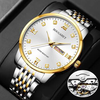 Automatic movement watch men's calendar waterproof luminous imitation fake mechanical watch large dial cross-border one-piece delivery