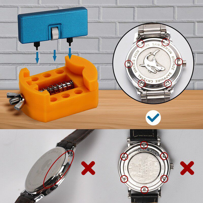 Watch repair tools foreign trade hot selling portable two-leg open large diameter open Watch back cover opener watch repair tool
