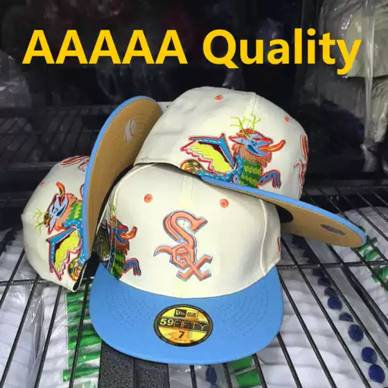 High-Quality White Socks Baseball Cap for Men and Women Embroidered Peaked Cap Street Non-Adjustable Open Hat Foreign Trade Wholesale