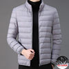 2024 Winter New Light and Thin Down Jacket Men's Solid Color Lightweight Collar 90 White Duck Down Short Warm Jacket T