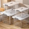 Thickened Transparent Storage Box Portable Miscellaneous Storage Box with Lid for Household Clothes and Toys Manufacturer Wholesale