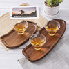 Japanese Acacia Wood Tray Cloud-Shaped Tea Tray Tea Water Anti-Scalding Wooden Dining Tray Cake Snack Wooden Small Plate
