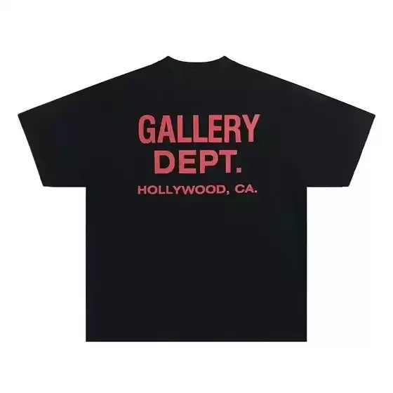 Pure Cotton Short-Sleeve T-Shirt for Men, Vintage High Street T-Shirt, Gallery Department Print Shirt, Fashionable Letter Print T-Shirt, Casual O