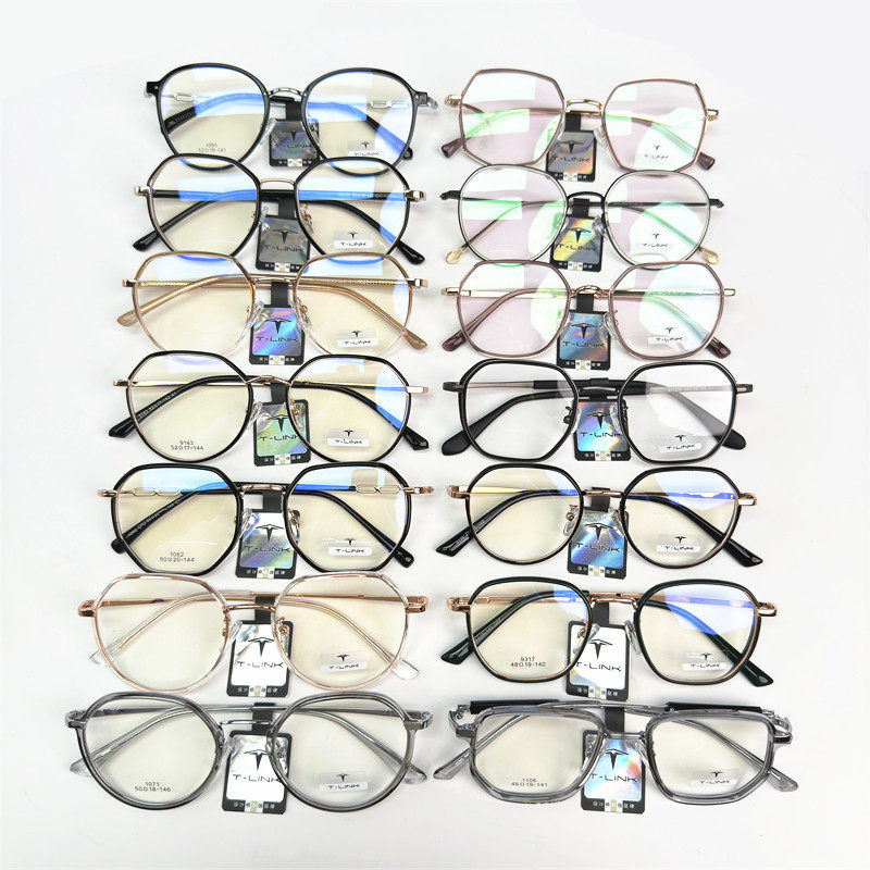 Special offer ferrule glasses frame women can be equipped with myopia ins fashion retro ferrule metal flat glasses wholesale