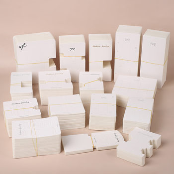 Simple Solid Color Bow Hairpin Cardboard Children's Accessories Hair Tie Packaging Card Multi-Specification Hair Ring Tag Packaging