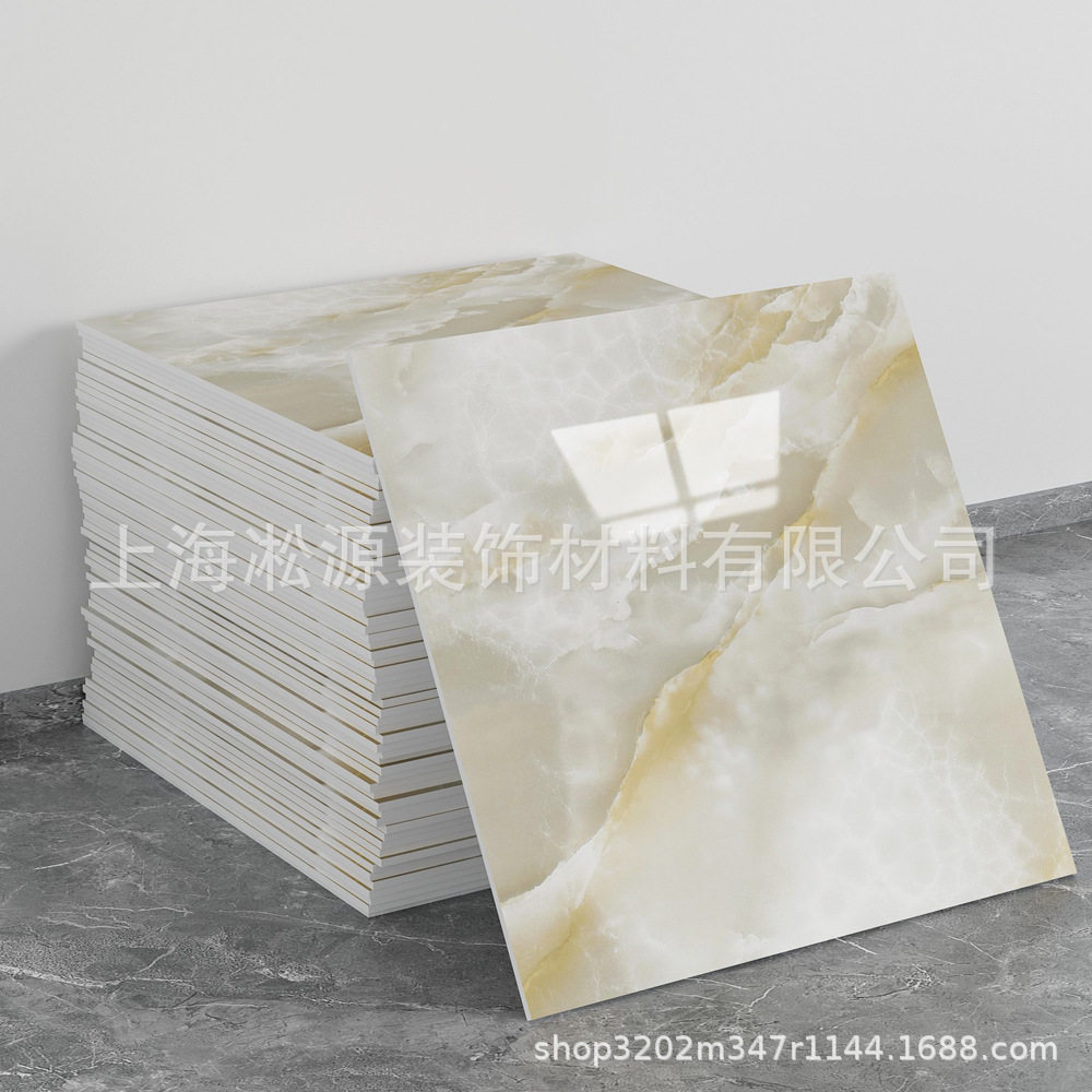 外贸跨境热销大理石仿瓷砖墙贴自粘防水防潮背景墙面装饰墙壁纸