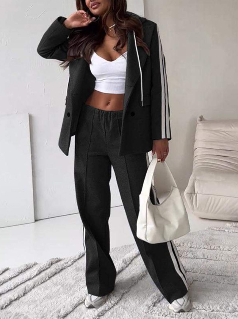 Hooded Sweater and Wide Leg Pants Set Casual Style Comfortable Fabric Autumn Winter Fashion Wholesale Available