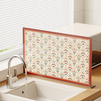 American Style Light Luxury Kitchen Sink Water Retaining Board Washing Table Washing Pool Bathroom Water Retaining Strip High Color Value Splash-proof Artifact