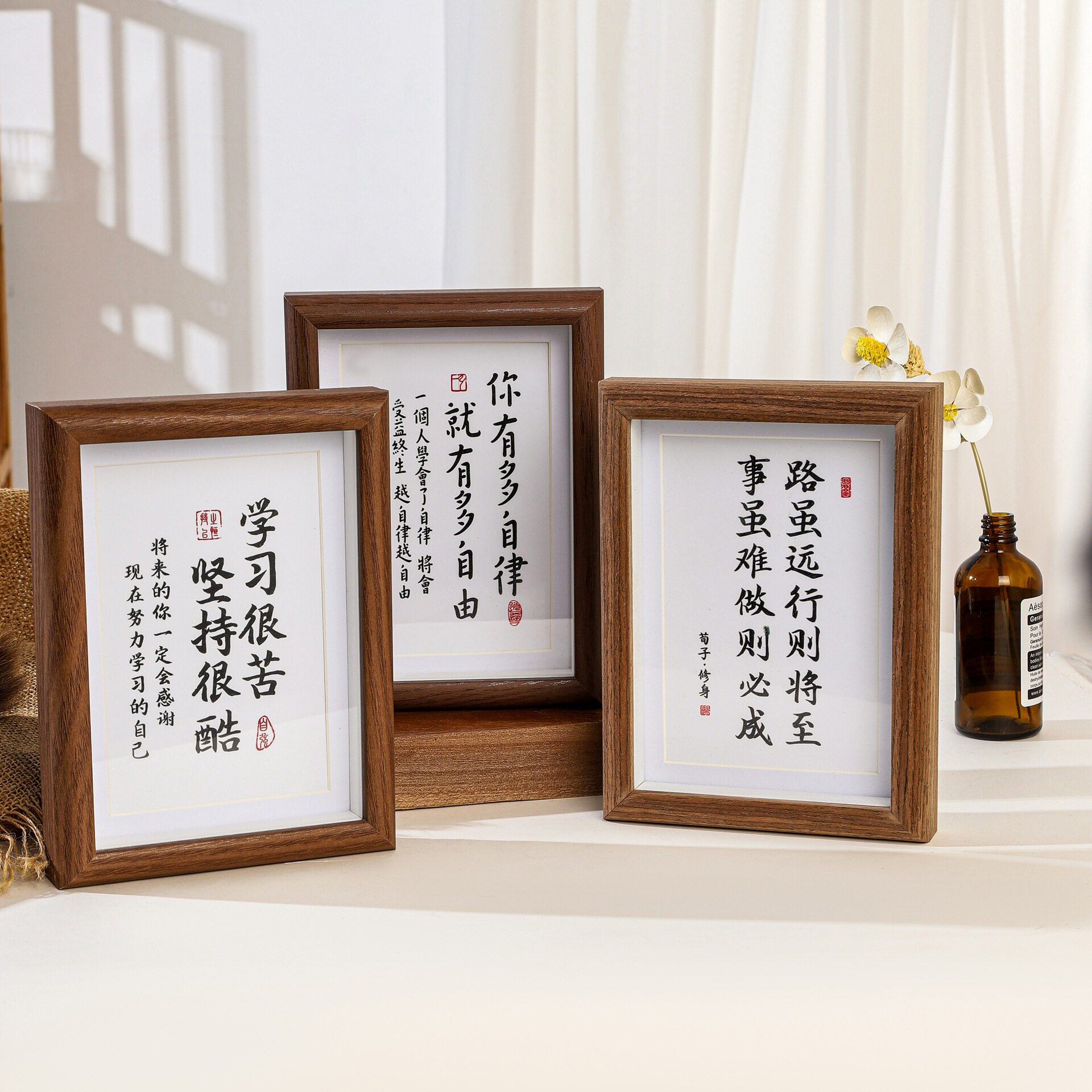 Modern simple three-dimensional hollow photo frame manual table photo frame calligraphy word 8 inch photo frame desktop table wholesale