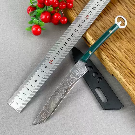 Foreign Trade Damascus Steel Fruit Knife Export Vegetable Cutting Meat Knife Household Fruit Knife Melon and Fruit Knife Women's Multi-purpose Knife