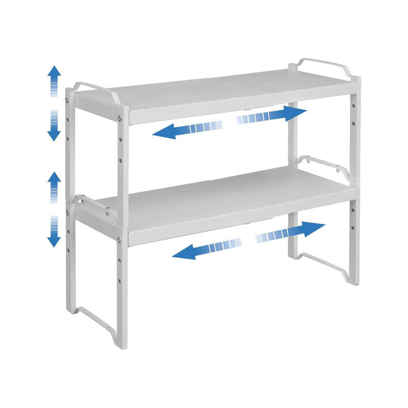 Amazon Stackable Retractable Kitchen Rack Extensible Cabinet Storage Rack Counter Food Seasoning Storage Rack