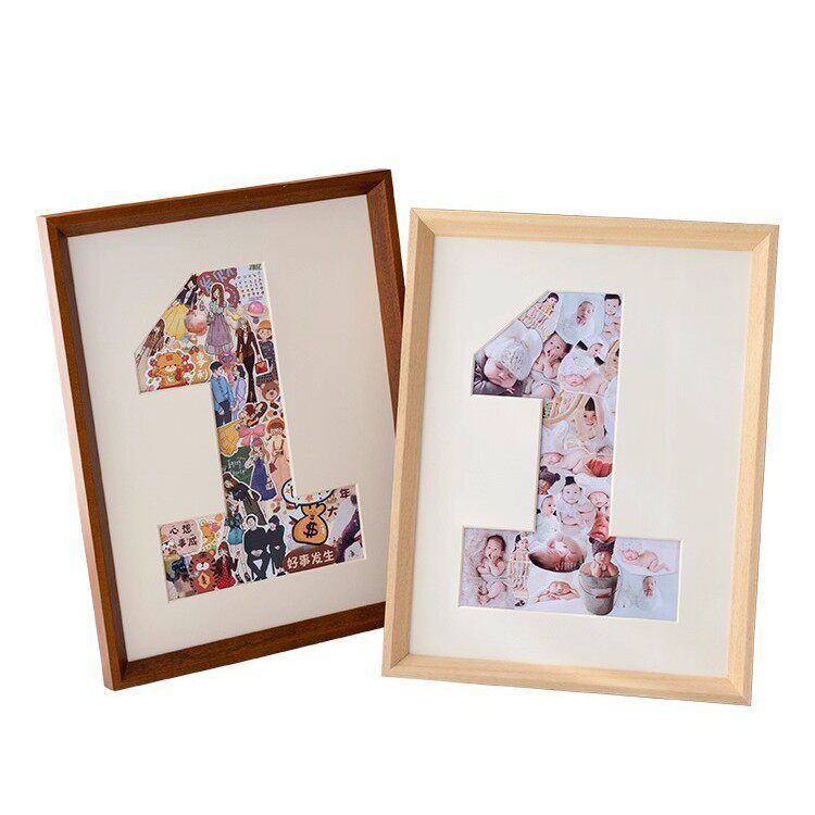 Anniversary Photo Frame DIY Customized Kidsren's One-Year-Old Digital Painting Frame Growth Record Wall Hanging High-End