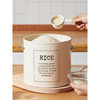 European Retro Style Household Storage Kitchen Tableware Bucket Rice Bucket Flour Bucket Seasoning Jar Rust-Proof Metal Gift