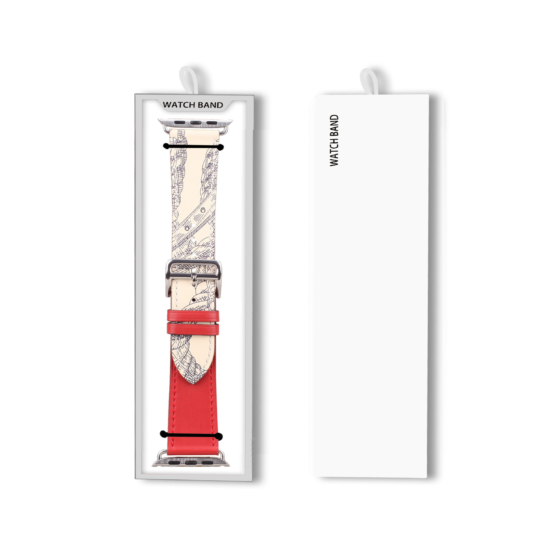 Neutral Watch Strap Packaging Genuine Leather Steel Watch Strap Suitable for Apple Fibit Android Smart Apple Watch Strap Packaging Box