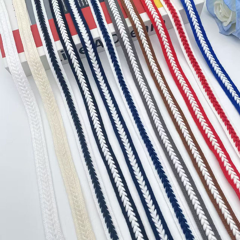 New 1.5cm Colorful Braided Rope with Side Strips, Decorative Strips, Hem Strips, Trouser Hem Strips, Large Quantity, Preferential Treatment