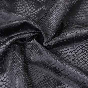 Manufacturers in stock leather clothing leather pants tight leather skirt leggings wool bottom high four sides high elastic snakeskin fabric