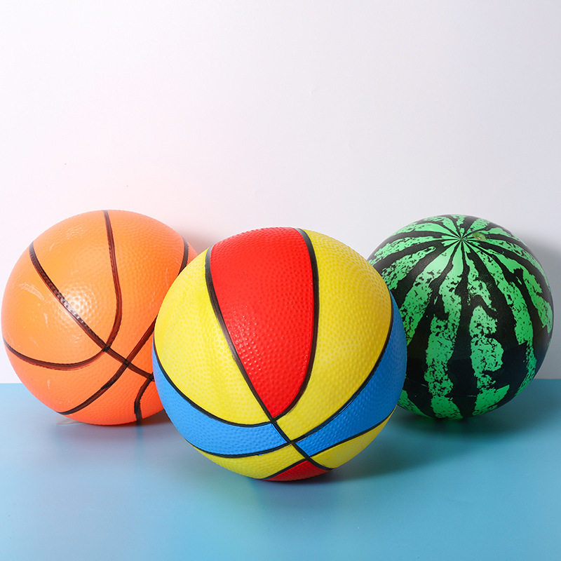 Children's inflatable toy ball small ball blue ball watermelon ball kindergarten special racket ball elastic massage ball