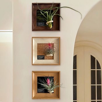 Creative Handmade DIY Air Pineapple Photo Frame Living Room Ornaments Modern Simple Medieval Decorative Painting with Magnetic Back Panel