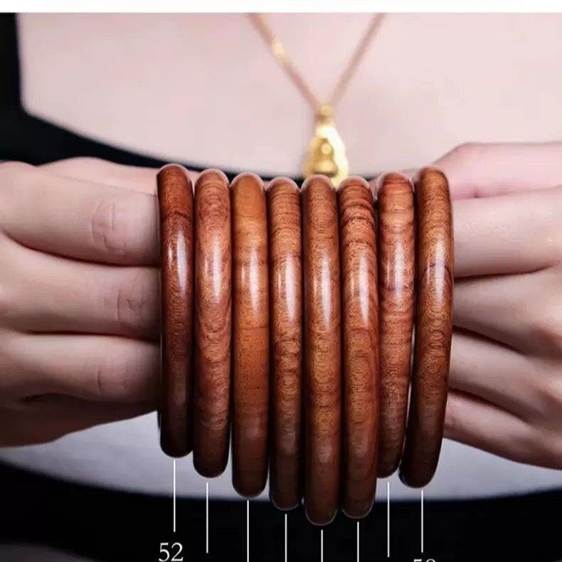 Natural Taishan Century-Old Peach Wood Bracelet for Women, Couple's Peach Wood Old Peach Wood Bracelet, Solid Wood Round Bar Bracelet, Peach Wood