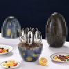 Cross-border Amazon Heart Egg Tableware Gift Box Set Silver Egg Golden Egg Colorful Egg Stainless Steel Knife, Fork and Spoon 24-piece Set