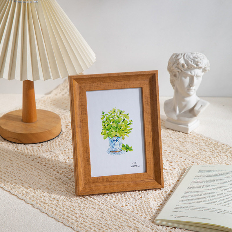 New Retro Simple Photo Frame for Wall Hanging 6-Inch 7inch 8inch Multiple Sizes Customizable Picture Frame Table Decoration Manufacturer