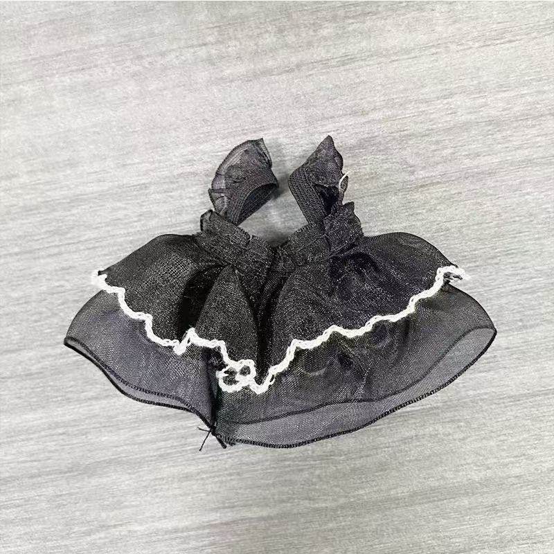 可爱迷你帆布包毛绒玩偶格子包西高地公仔扭棒小狗配饰格子裙娃衣