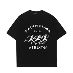 Retro Classic Basic All-match Marathon Running Short-sleeved T-shirt Men's and Women's Loose Short-sleeved T-shirt Round Neck Trend