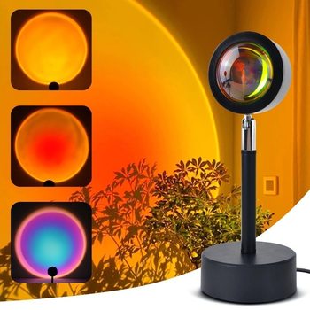 Hot Internet Red Sunset Lamp USB Rechargeable Table Lamp Sunset Rainbow Projection Sunset Lamp Internet Red Background Atmosphere Lamp
