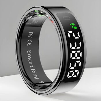 New R11 Smart Ring Sleep Heart Rate Blood Pressure Meter Step Belt Display Wireless Charging Gesture Control Ring