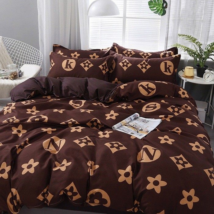 Cross-border foreign trade student bedding dormitory three-piece set four-season cartoon aloe vera cotton four-piece set kit