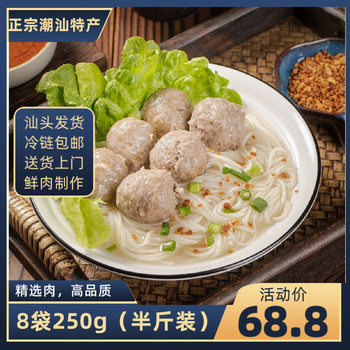 Authentic Chaozhou Beef Balls and Tendon Balls Wholesale Beef Shop Spicy Hot Pot Rice Noodle Soup Fast Food Fresh Balls