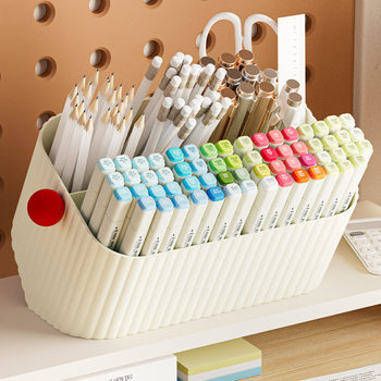 Stationery storage box desktop large capacity storage rack oblique insert pen holder children student desk Pen Holder