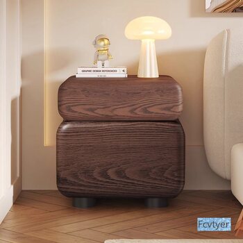 Fitbo 2025 Antique Style New Simple Modern Bedside Table Accessible Luxury Bedroom Home Large Capacity Storage High-End Bed