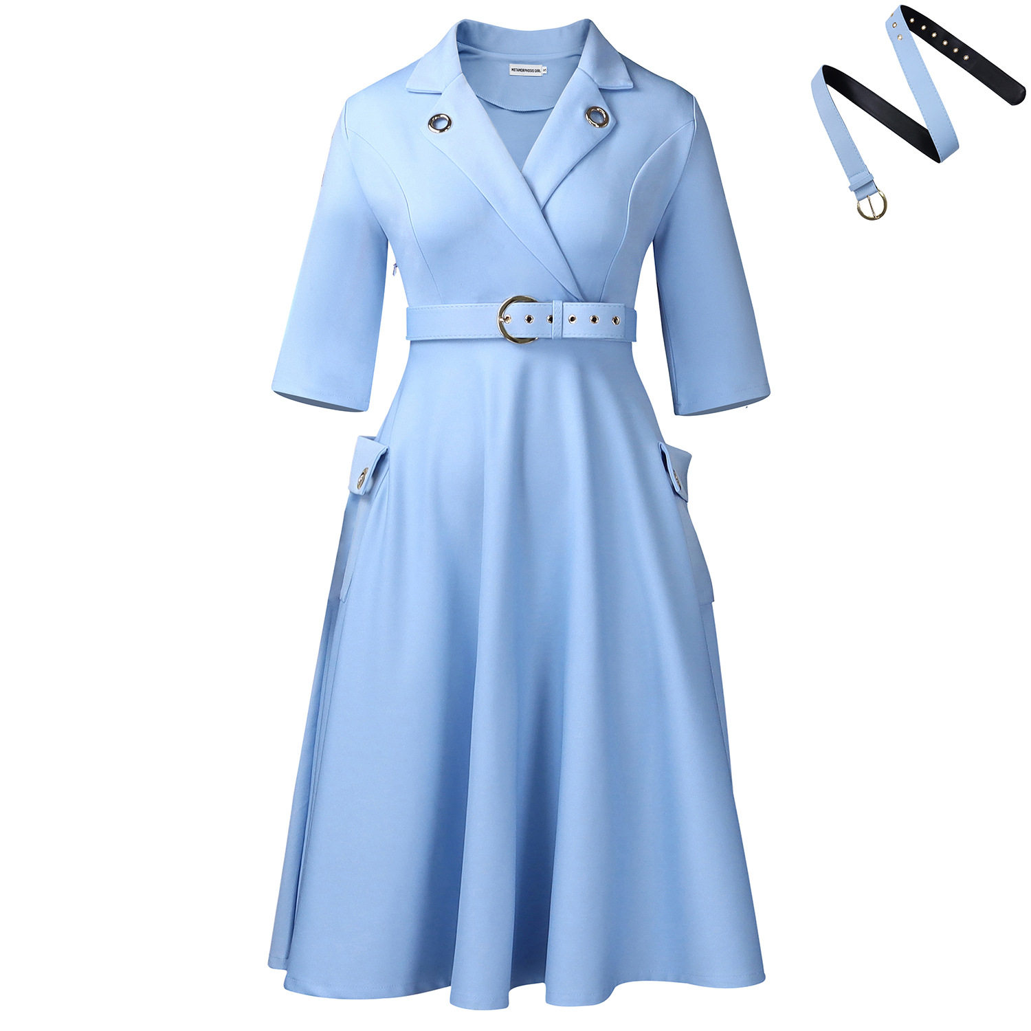 Elegant Plus Size African Dress High Waist Suit Collar Stylish Design Perfect for Formal Occasions Wholesale