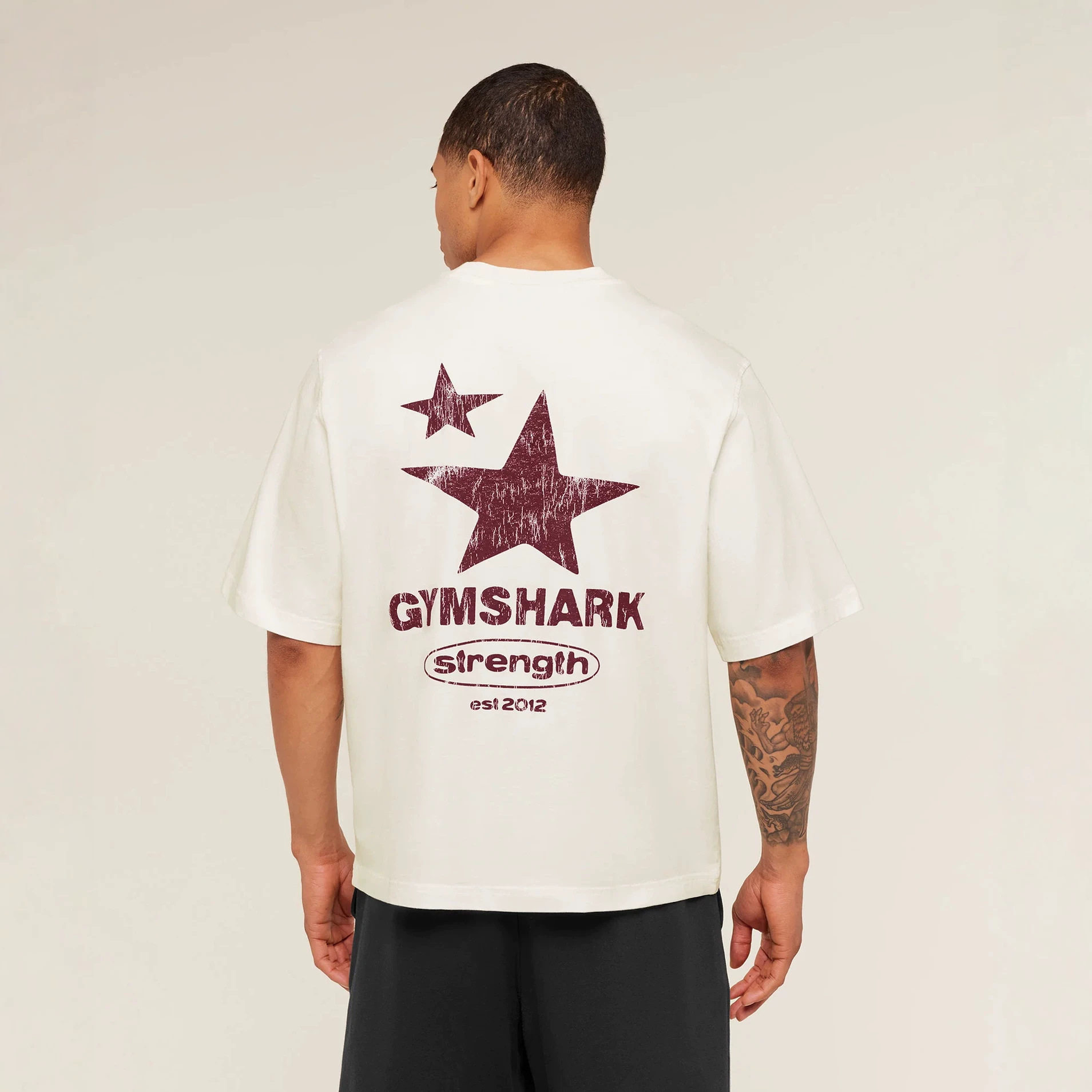 GYMSHARK muscle sports фитнес мужская футболка оверсайз модный тренд повседневный топ с короткими рукавами shark