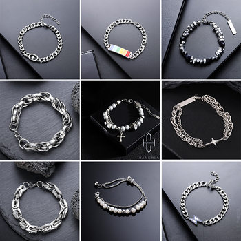Bracelet Men's Titanium Steel Color-free All-match High-end Fashion Explosive Accessories Women's Simple Personality Retro Hip-hop Accessories