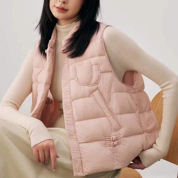 Down Vest for Women 2025 Winter New Style Lightweight Jacket Vest Outer Wear Sleeveless Vest Duck down Korean Style Inner Wear