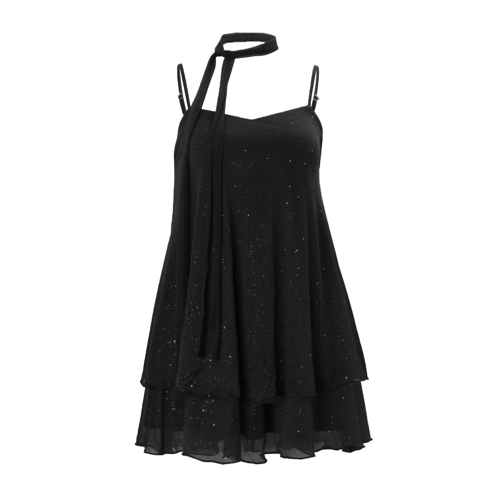 Summer Womens Dress Fashionable Loose Fit Elegant Aesthetic Spaghetti Straps High Quality Fabric Perfect for