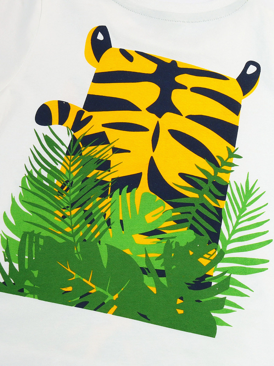 New Kids' Summer Cotton Set, Cartoon Boys' Short-Sleeve Outfit