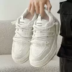 Men's Casual Shoes with Invisible Height-Increasing Design, Versatile Thick-Soled Fashion Sneakers with a Distressed Look