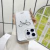 Suitable for Apple 17 Pro Max Epoxy Phone Case iPhone 16 Bowknot Transparent 13/14 Protective Case Internet Celebrity