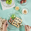 ins Style Glass Breakfast Plate Fruit Plate Nordic Style Creative Internet Celebrity Dish Plate Home Snack Plate Western Food Plate