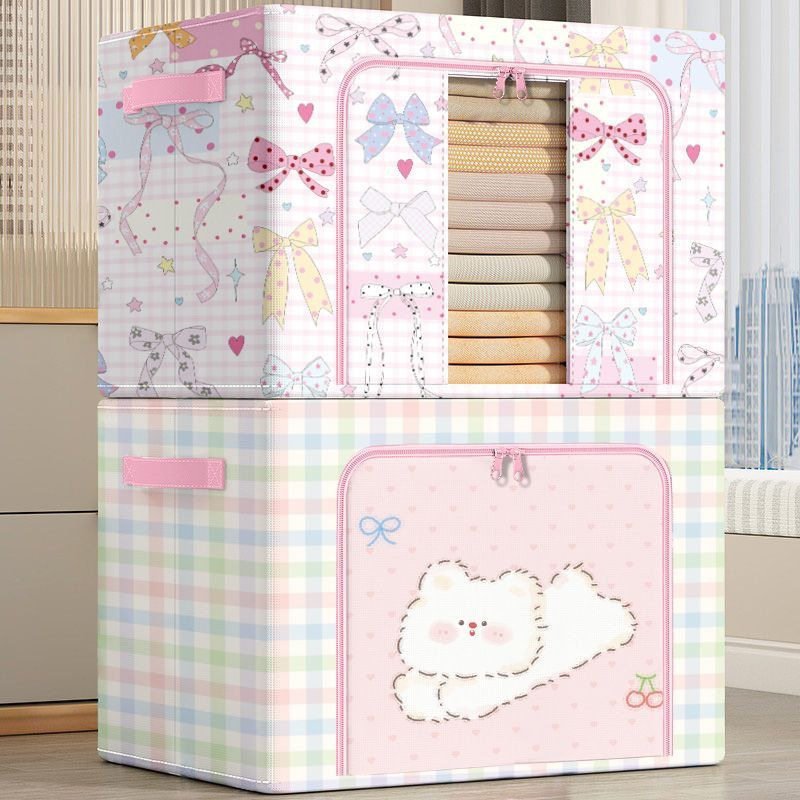Large-Capacity Household Clothes Storage Box for Quilts, Wardrobe Organizer, Foldable Fabric Box