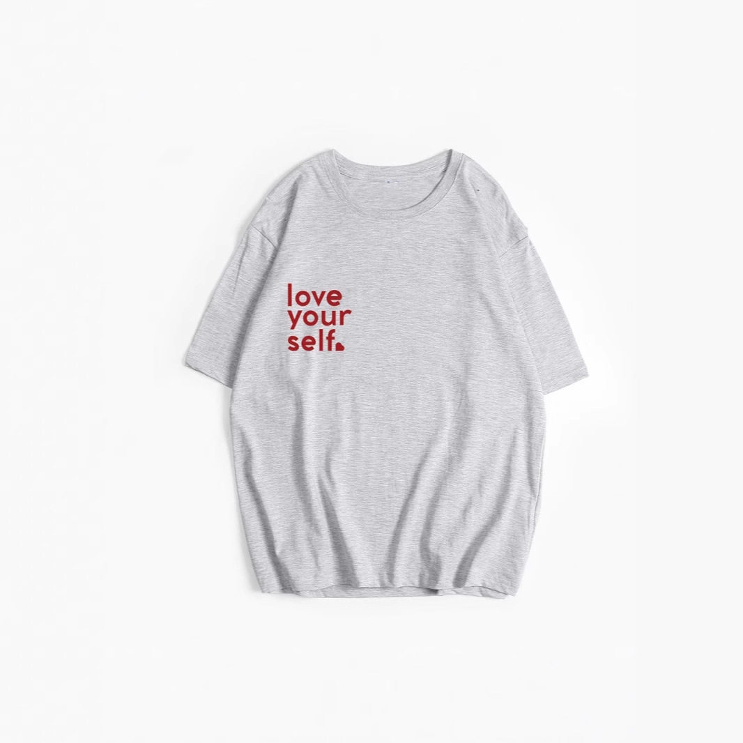 Womens Cotton T Shirt Casual Loose Fit Round Neck Summer Essential Letter Print Wholesale Available