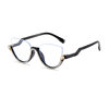 Personalized handmade diamond anti-blue light glasses women's European and American retro half-frame flat mirror 2025 new fashion glasses frame